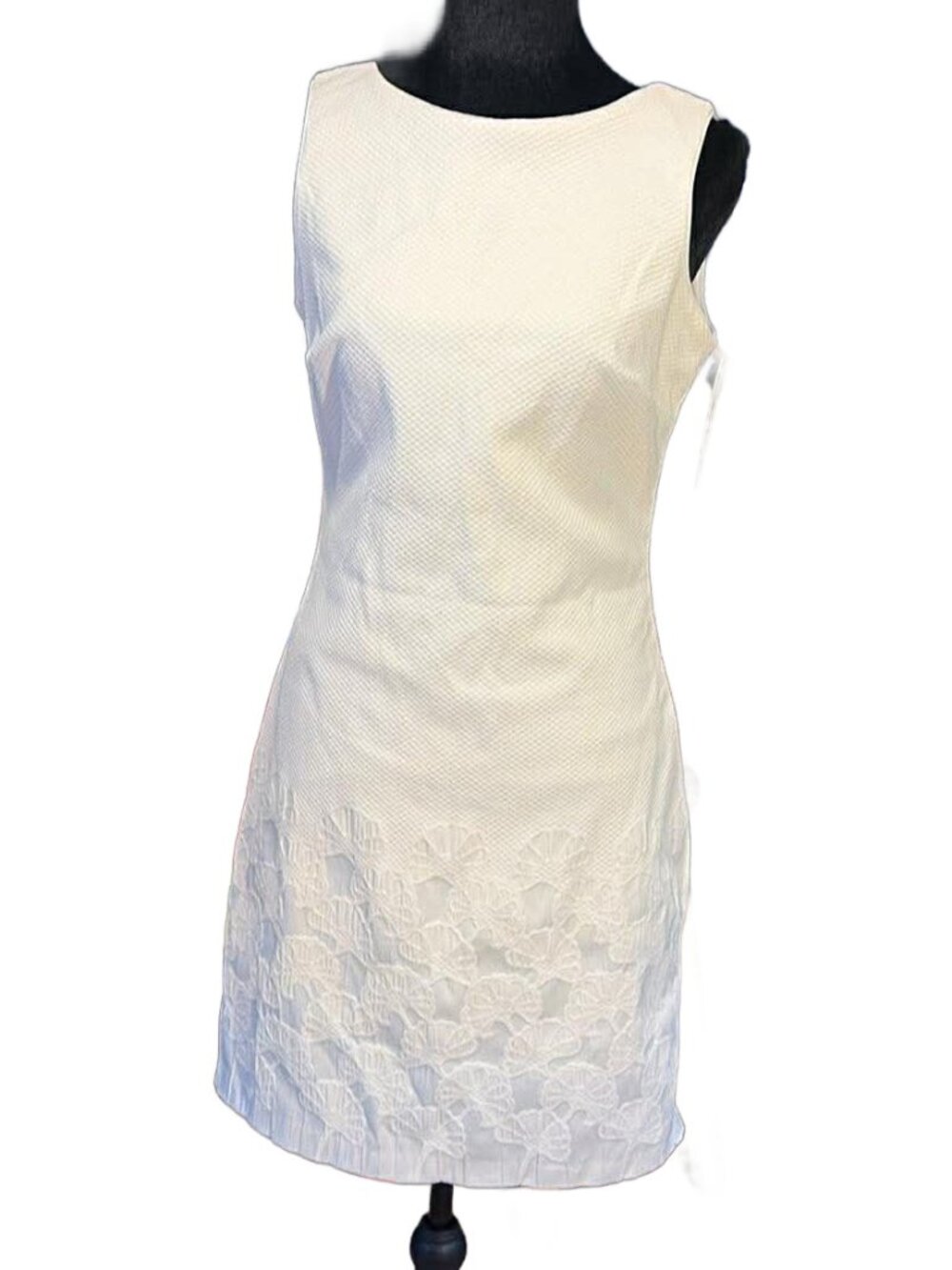 NWT Donna Ricco Embroidered Hem Dress